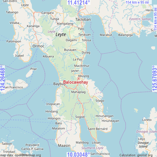 Balocawehay on map