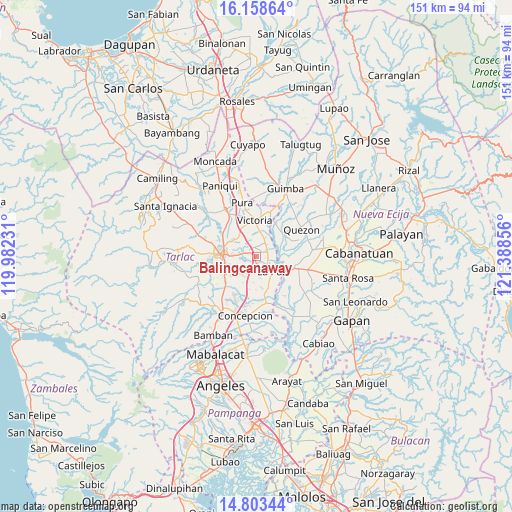 Balingcanaway on map