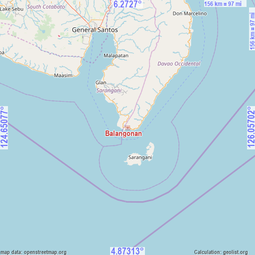 Balangonan on map