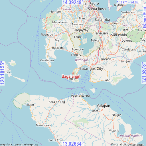 Bagalangit on map