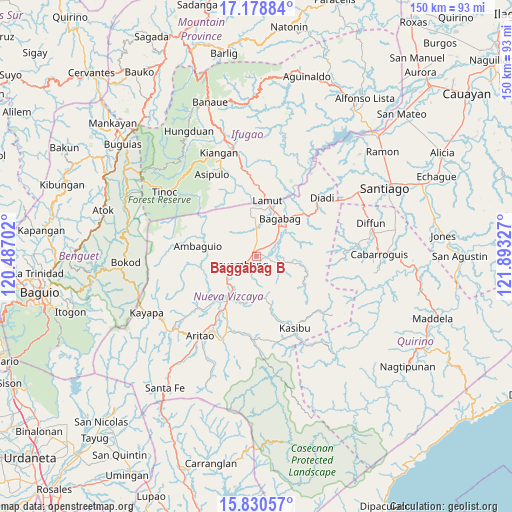 Baggabag B on map