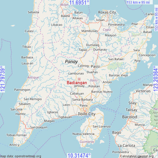 Badiangan on map