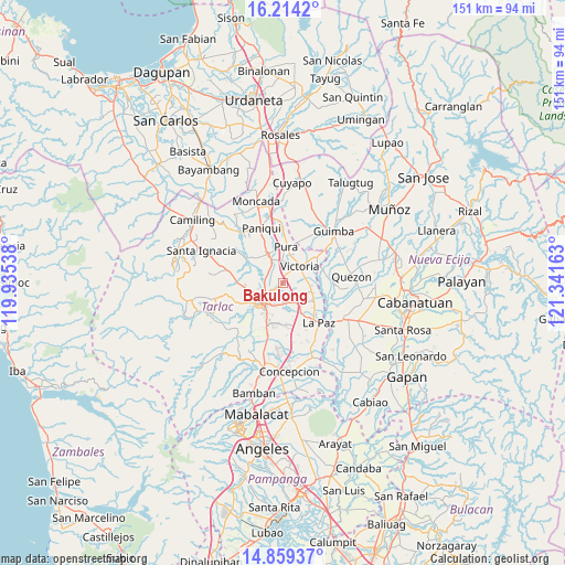 Bakulong on map