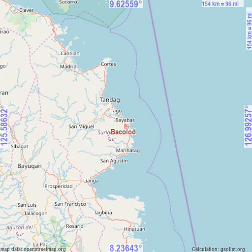 Bacolod on map