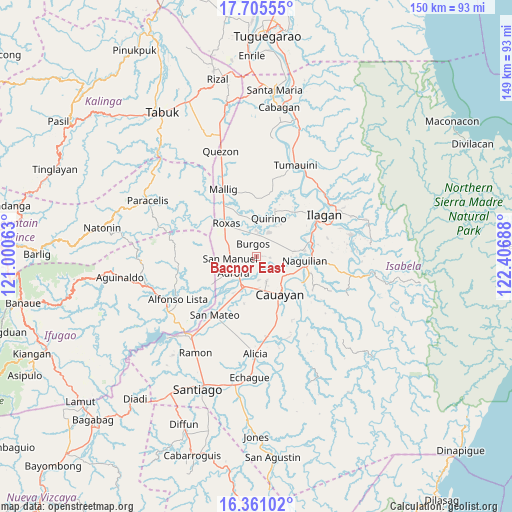Bacnor East on map