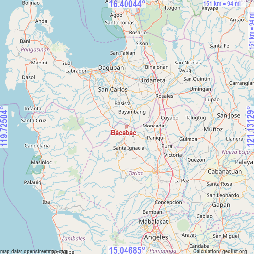 Bacabac on map