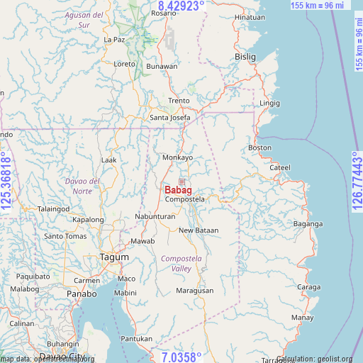 Babag on map