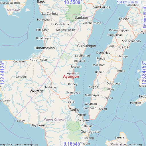 Ayungon on map