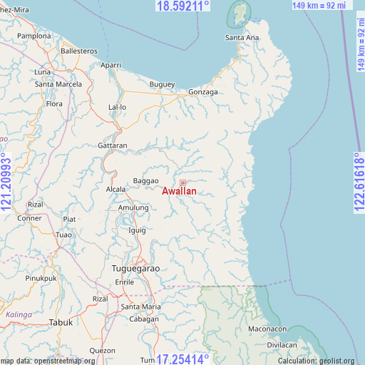 Awallan on map