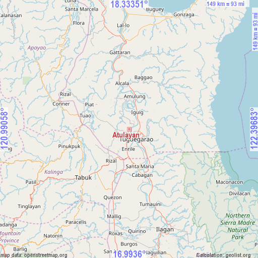 Atulayan on map