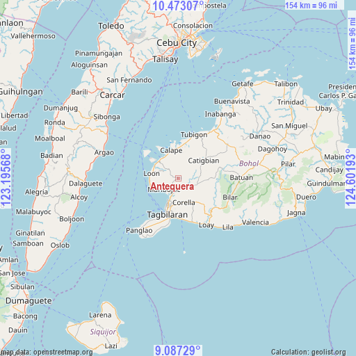 Antequera on map