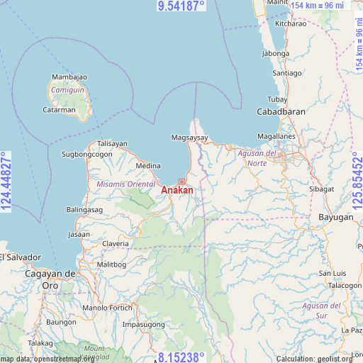 Anakan on map