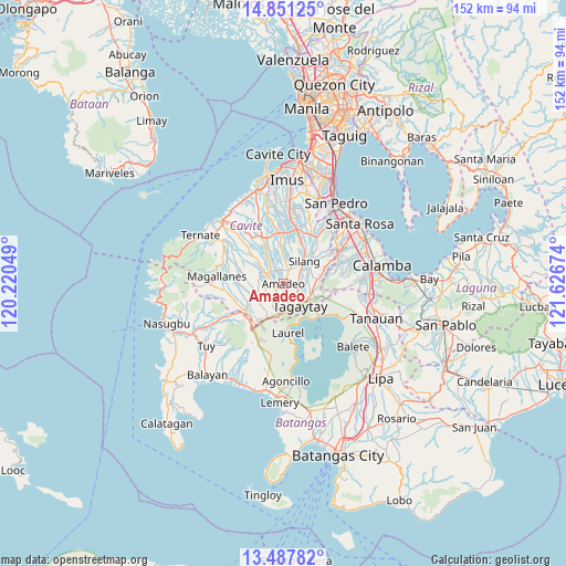 Amadeo on map