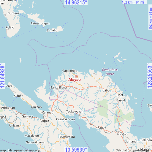 Alayao on map