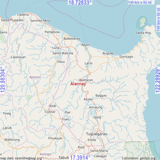 Alannay on map