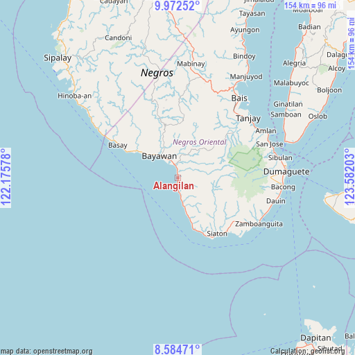 Alangilan on map