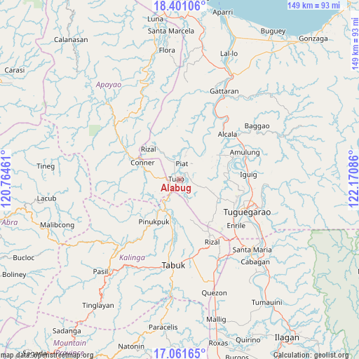 Alabug on map