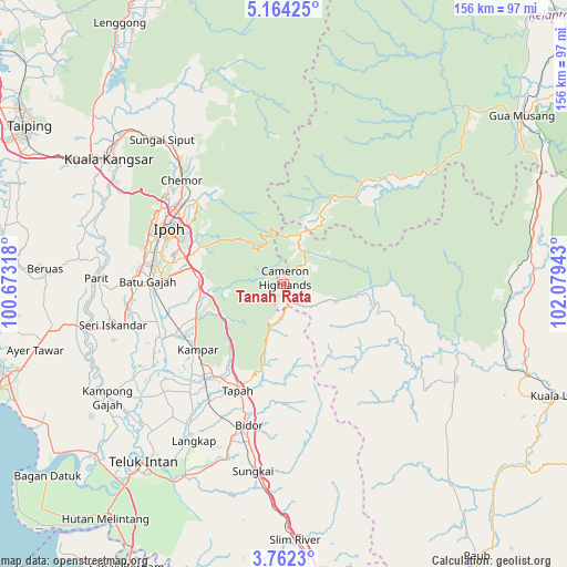 Tanah Rata on map
