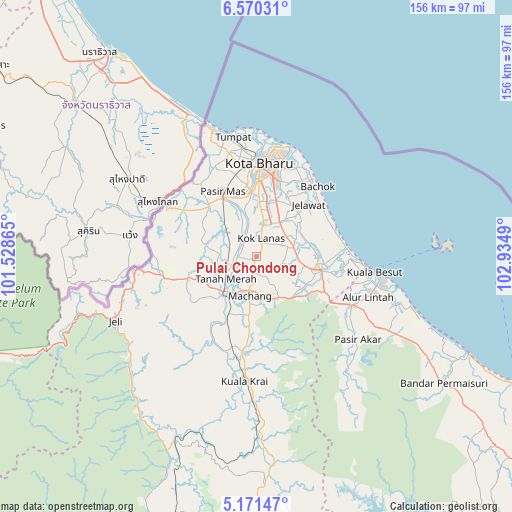 Pulai Chondong on map