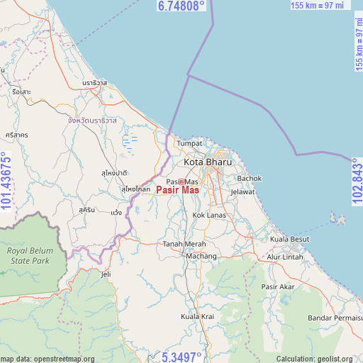 Pasir Mas on map