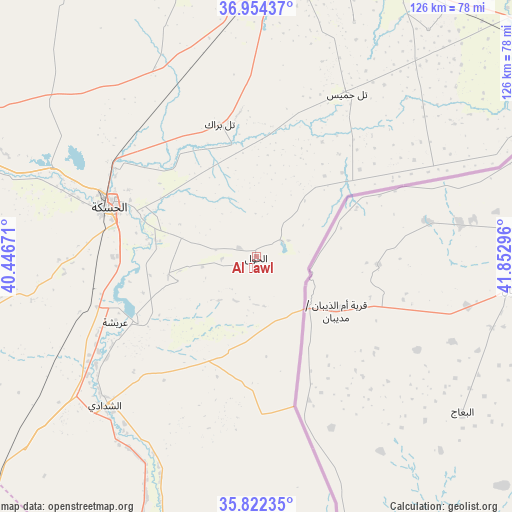 Al Ḩawl on map