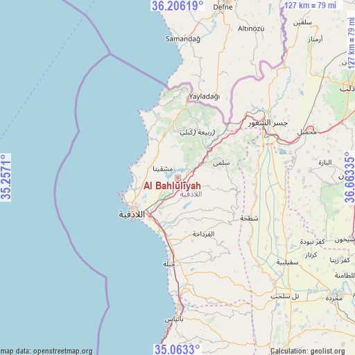 Al Bahlūlīyah on map