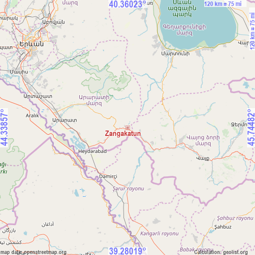 Zangakatun on map