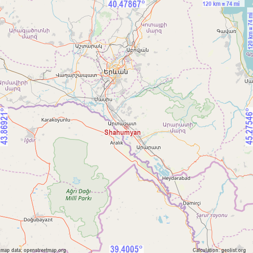 Shahumyan on map