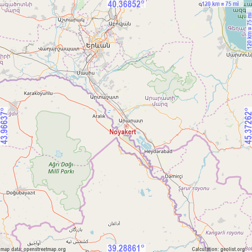 Noyakert on map