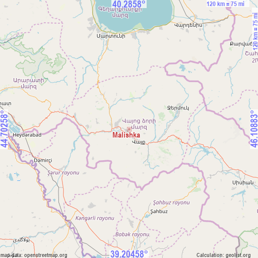 Malishka on map