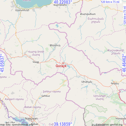Gorayk’ on map
