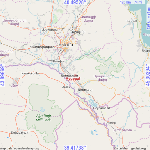 Aygepat on map