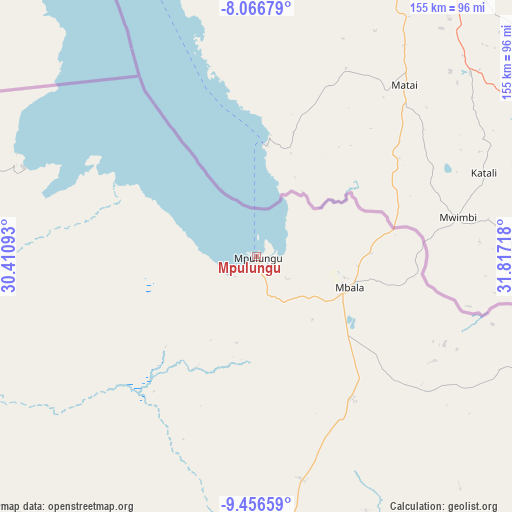 Mpulungu on map