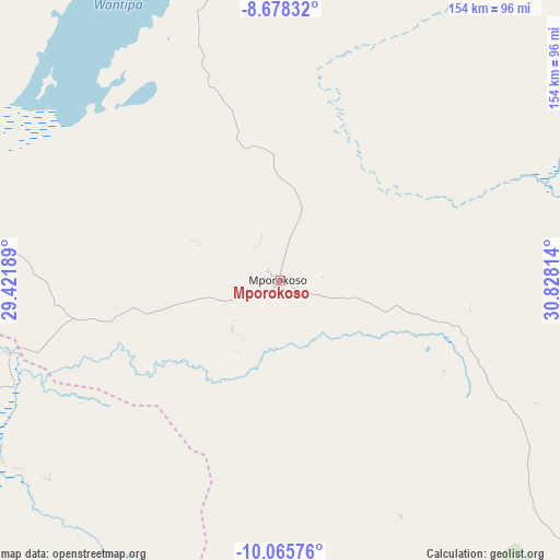 Mporokoso on map