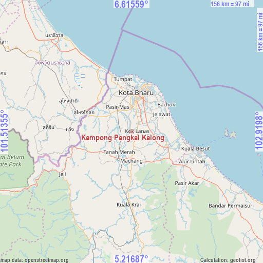 Kampong Pangkal Kalong on map