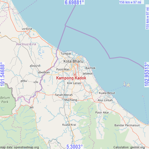 Kampong Kadok on map
