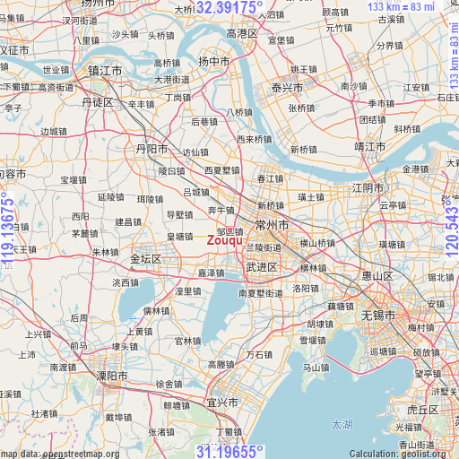 Zouqu on map