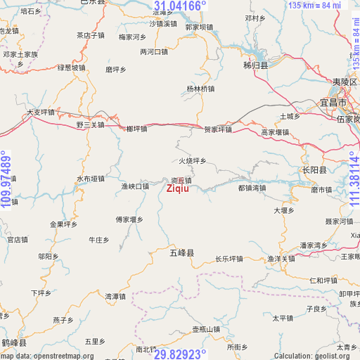 Ziqiu on map