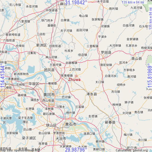 Zhuwa on map