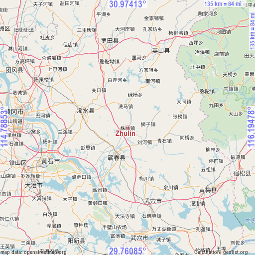 Zhulin on map