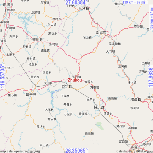 Zhukou on map