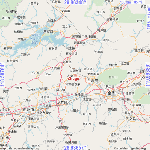 Zhuge on map