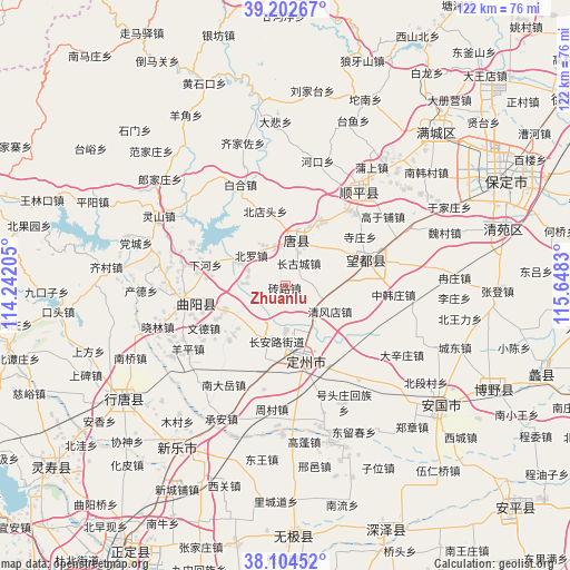 Zhuanlu on map