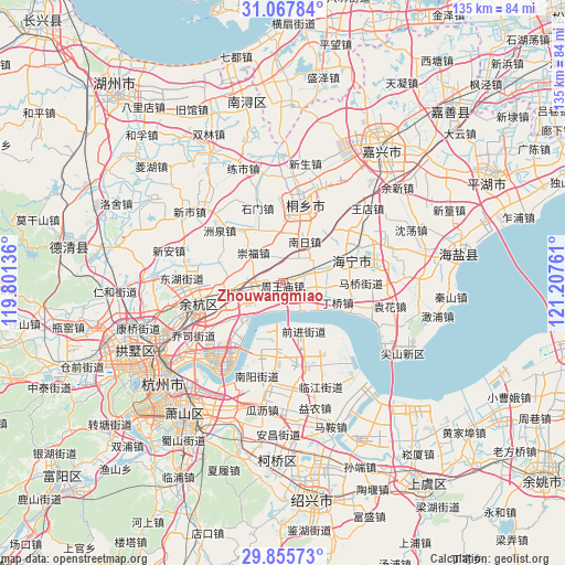 Zhouwangmiao on map