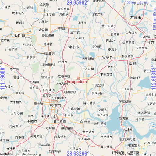 Zhoujiadian on map