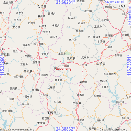 Laocheng on map