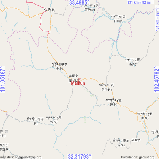 Maikun on map