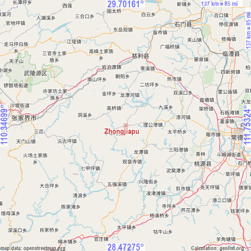 Zhongjiapu on map