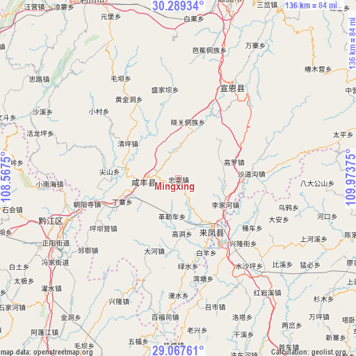 Mingxing on map