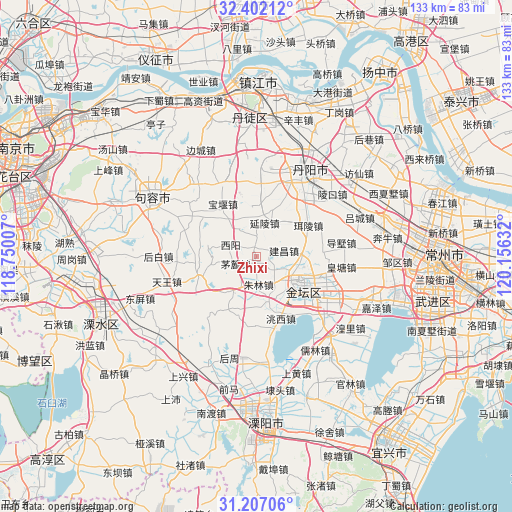 Zhixi on map